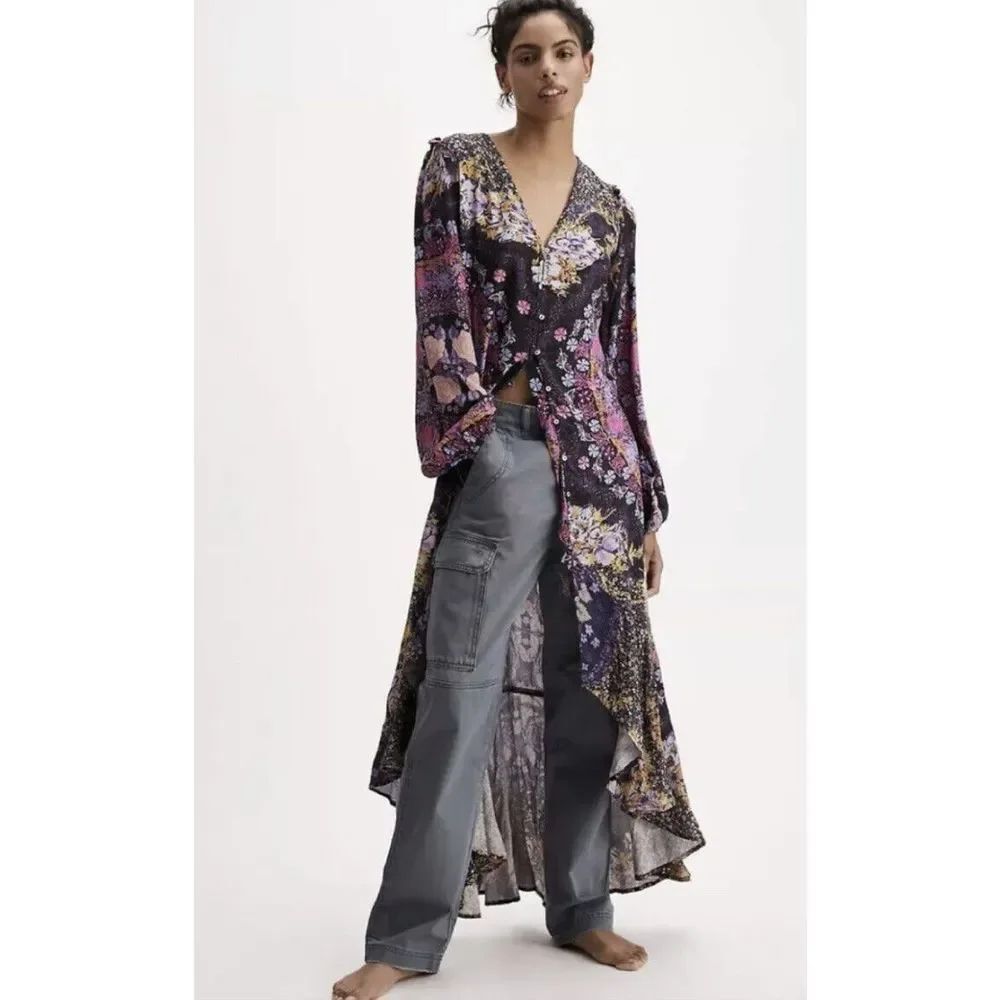 Free People Marais Printed Midi Dress